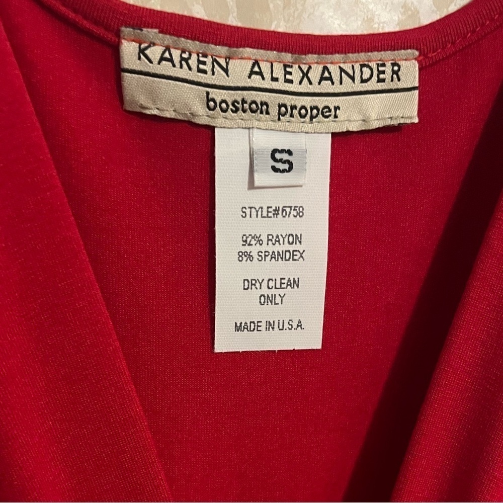 Vintage Boston Proper Red dress size small - Picture 2 of 6